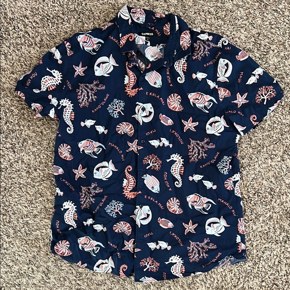 Men’s Express Button up shirt- Size L